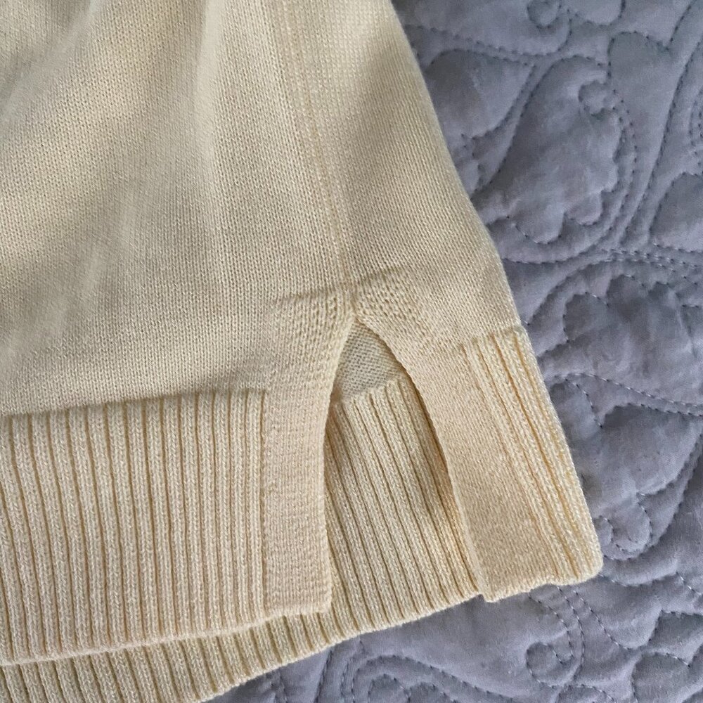 NWOT Lands End Short Sleeve Collared Sweater - Picture 2 of 3